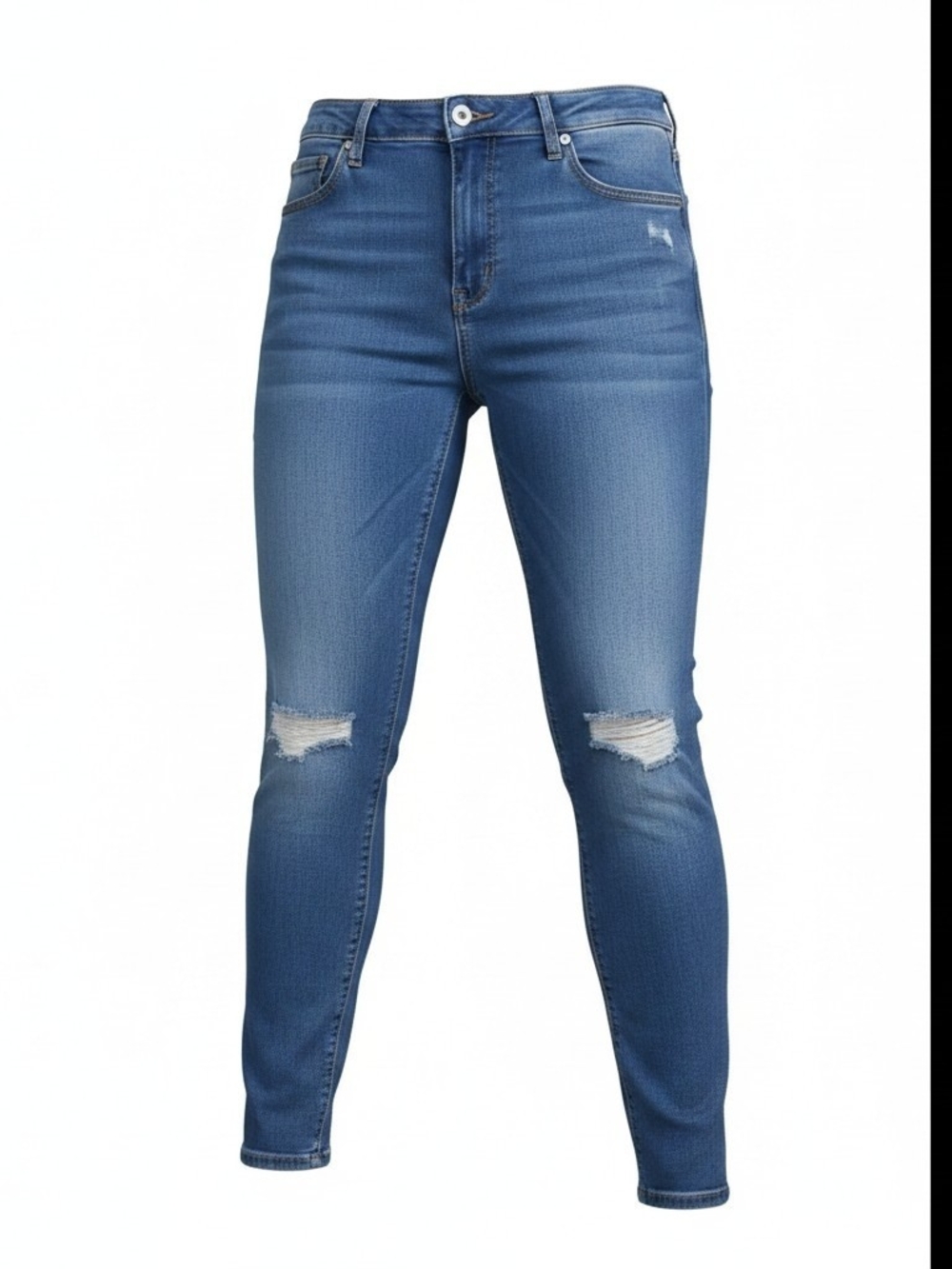 Mudd Women's Medium Blue Distressed High-Rise Skinny Jeans